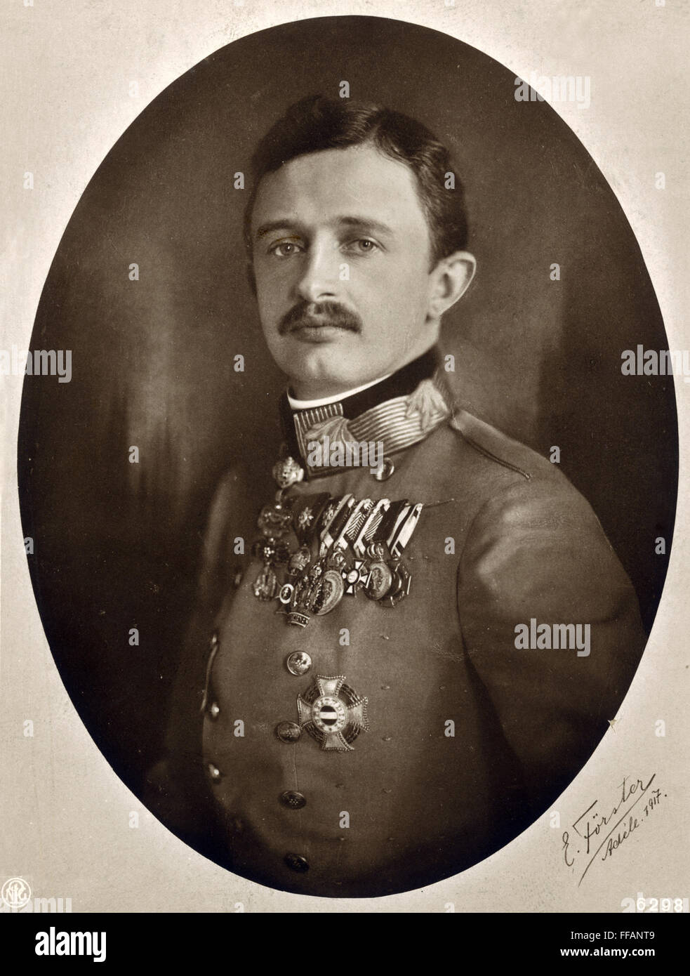 KARL I (1887-1922). /nKarl (Charles) Francis Joseph, Emperor of Austria (1916-18). Photographed c1917. Stock Photo