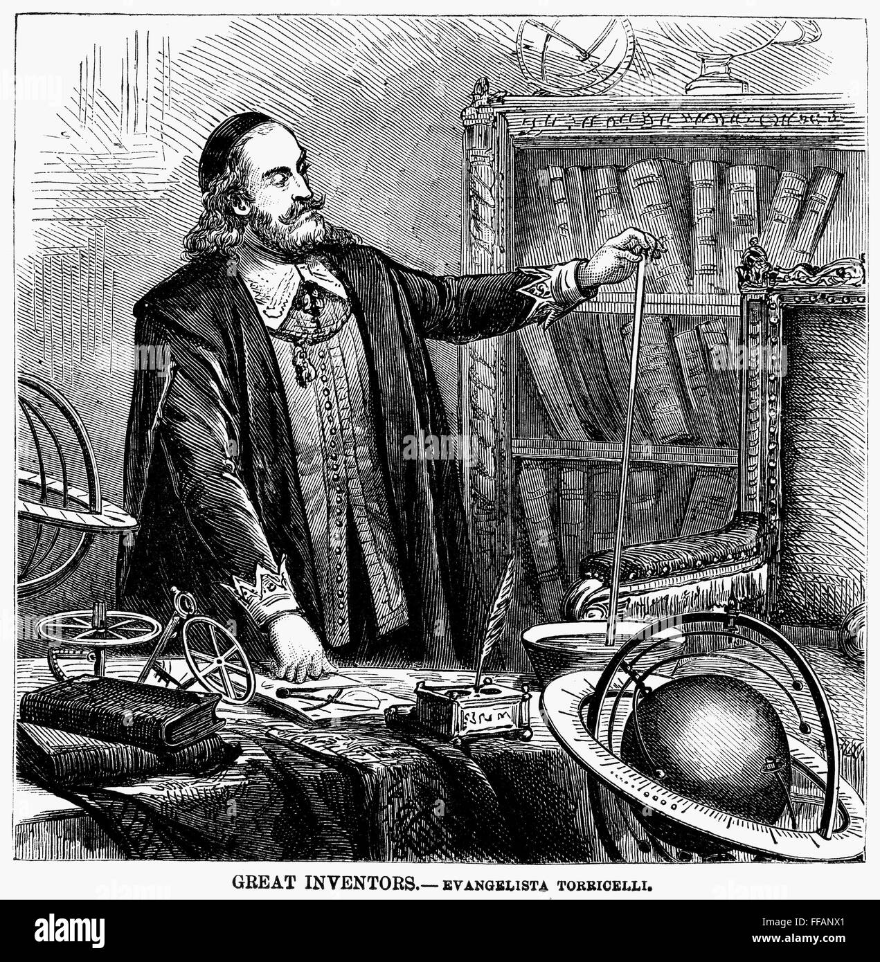 EVANGELISTA TORRICELLI /n(1608-1647). Italian mathematician and ...