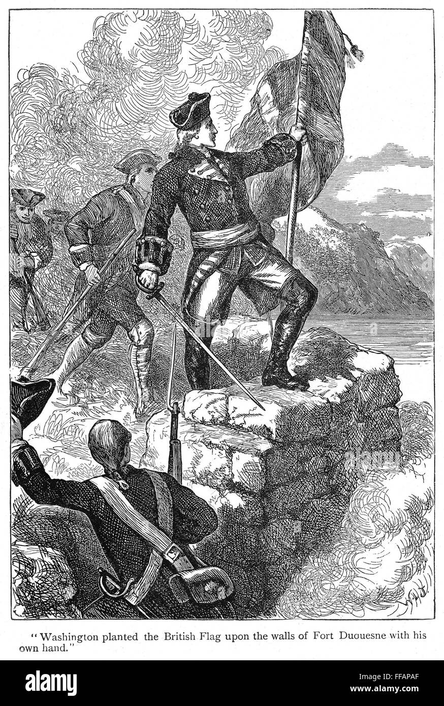 FORT DUQUESNE, 1758. /nColonel Washington of the Virginia