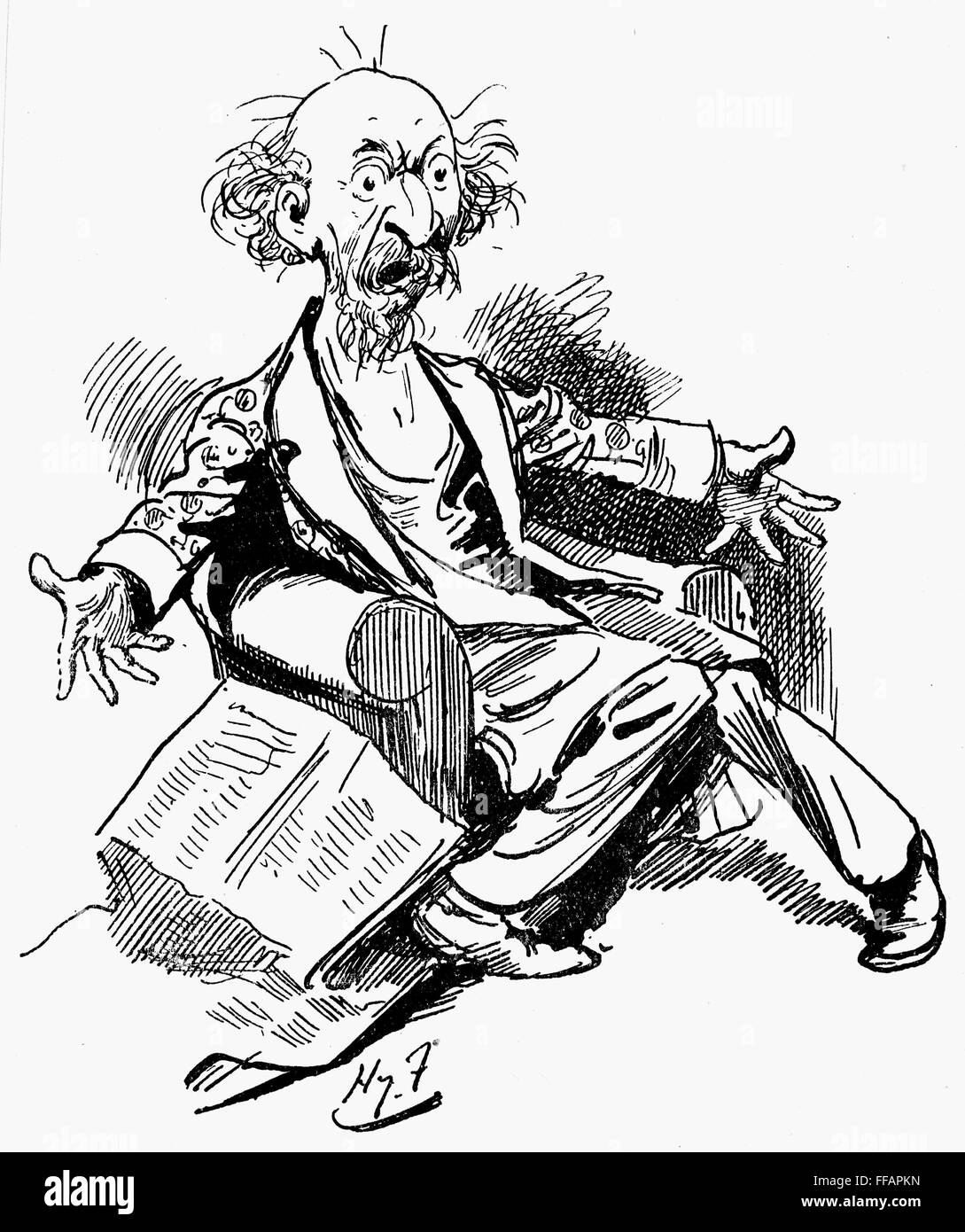 ALGERNON C. SWINBURNE /n(18371909). English poet. Penandink drawing