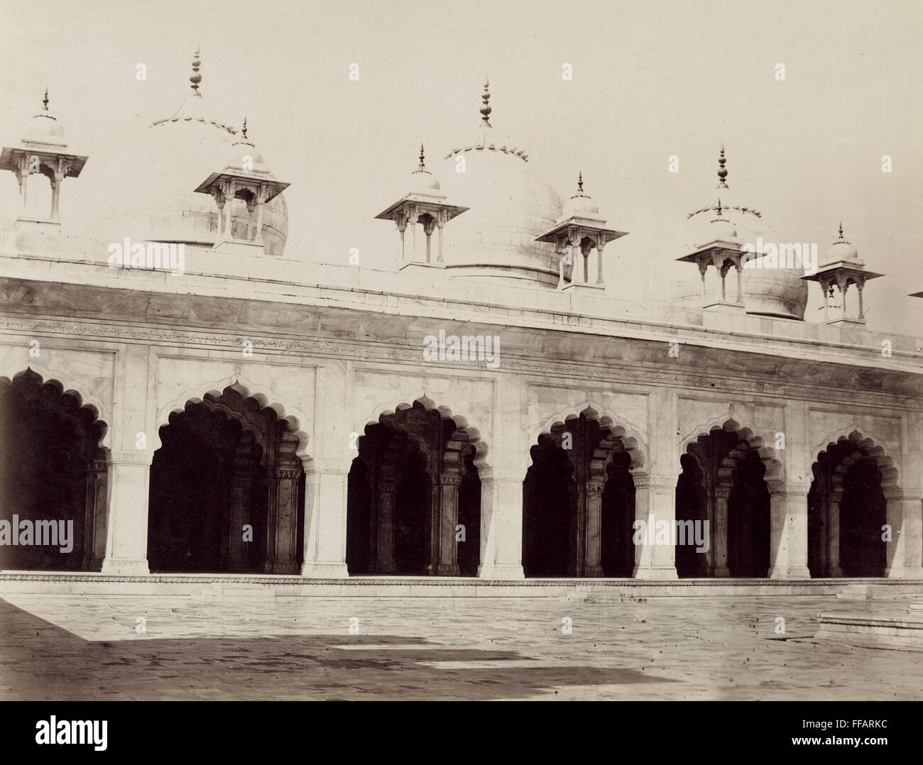 INDIA: PEARL MOSQUE. /nExterior of the Pearl Mosque at Delhi. The Pearl ...
