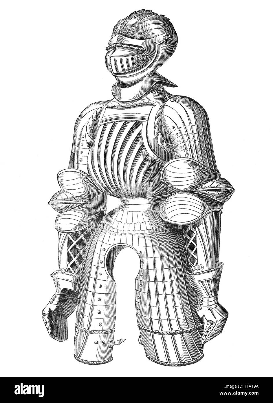 SUIT OF ARMOR. /nFrench suit of armor in the Maximilian style, 15th
