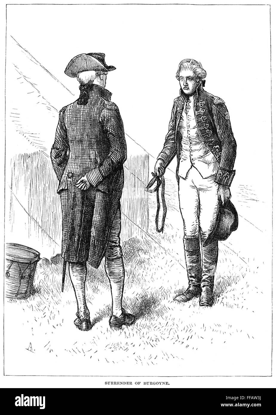 Surrender of general john burgoyne hires stock photography and images