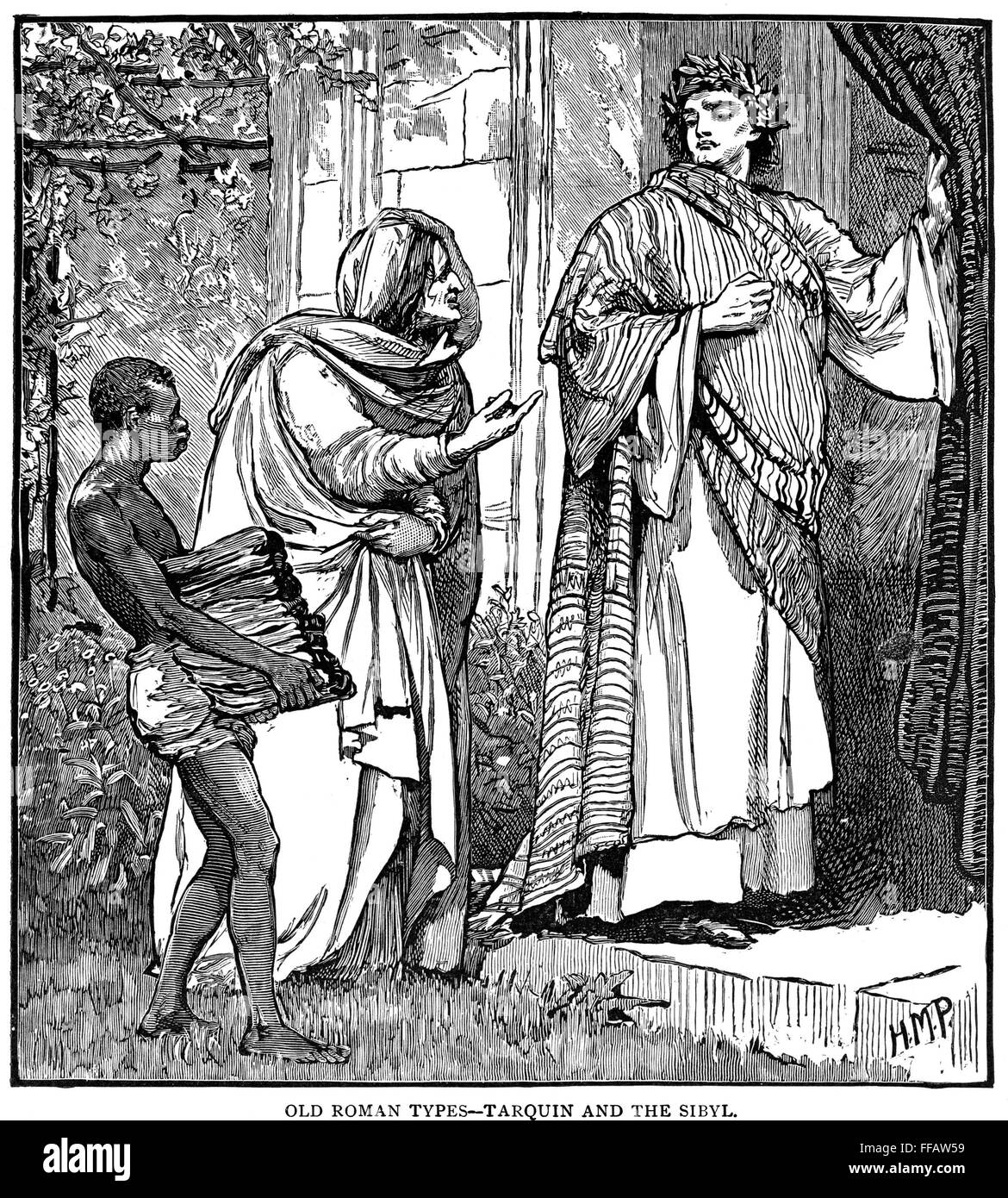 TARQUIN & THE SIBYL. /nTarquinius Priscus, King of Rome (r.616578 B.C