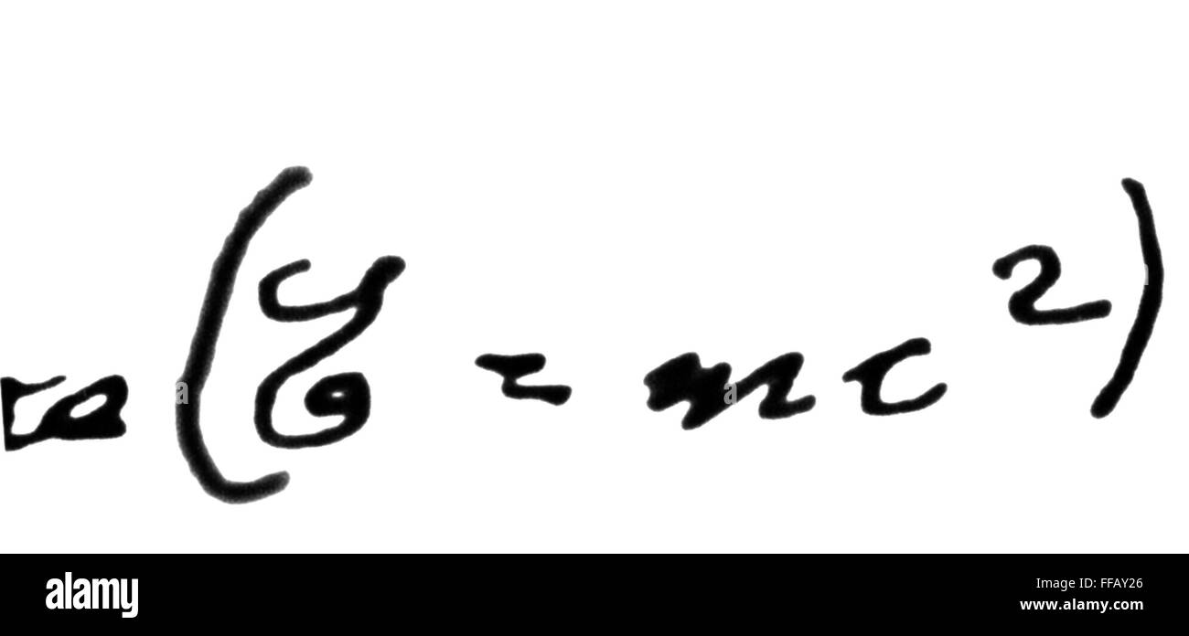 ALBERT EINSTEIN EQUATION. /nAlbert Einstein's famous equation, in his