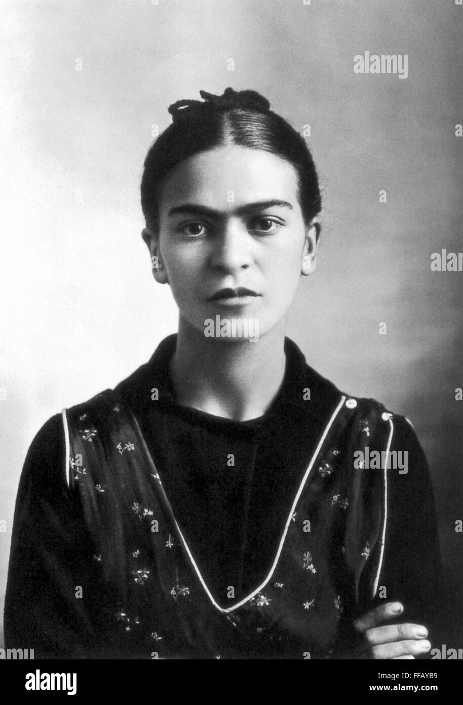 FRIDA KAHLO (1907-1954). /nMexican artist. Photographed by Guillermo Kahlo, Mexico City, 1932. Stock Photo
