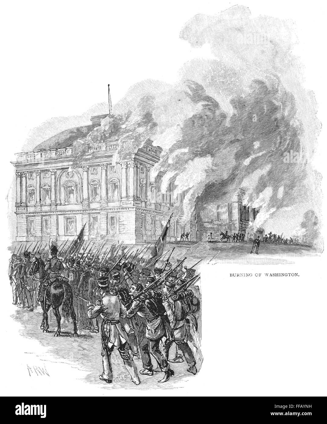 WASHINGTON BURNING, 1814. /nThe burning of Washington, D.C., by the British on 24 August 1814