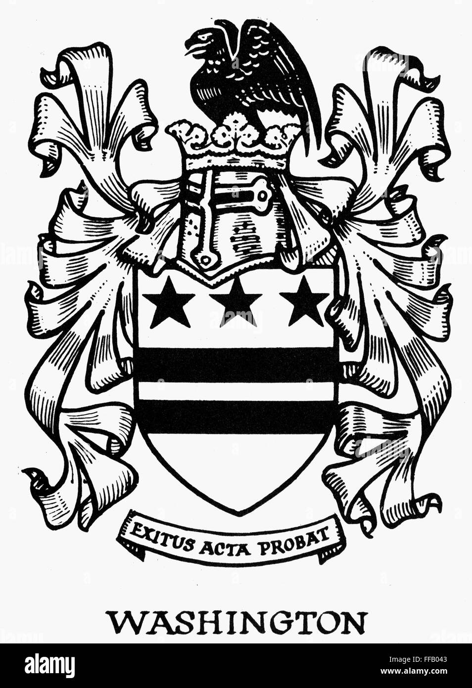 HERALDRY. /nWashington coat of arms. American Stock Photo Alamy