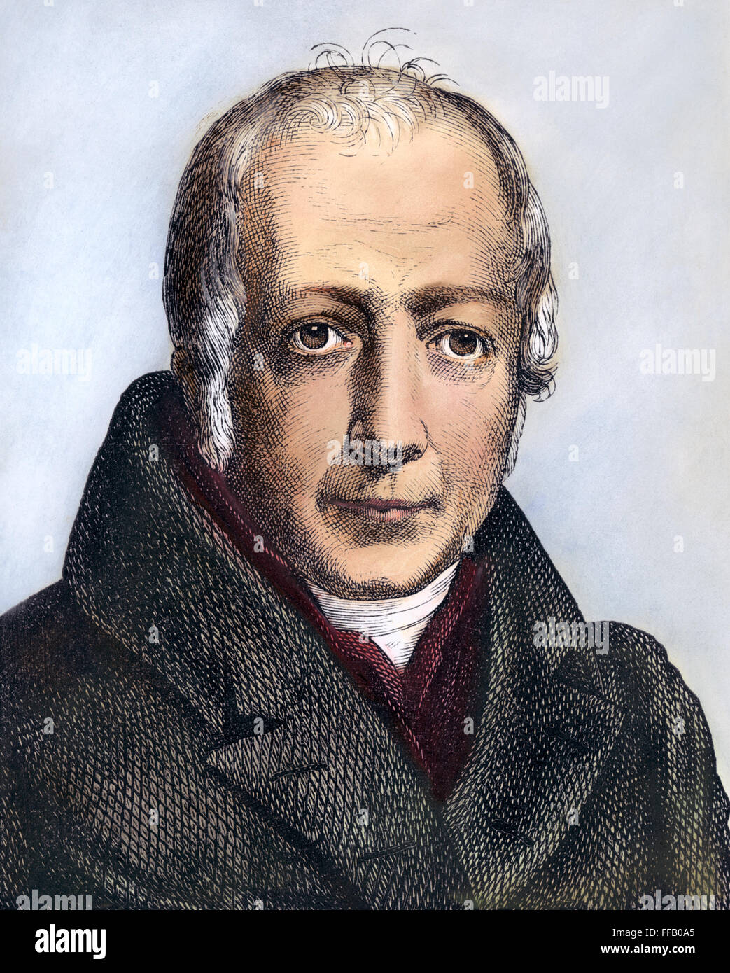 WILHELM von HUMBOLDT /n(1767-1835). German philologist and diplomat. Line engraving, 19th century. Stock Photo