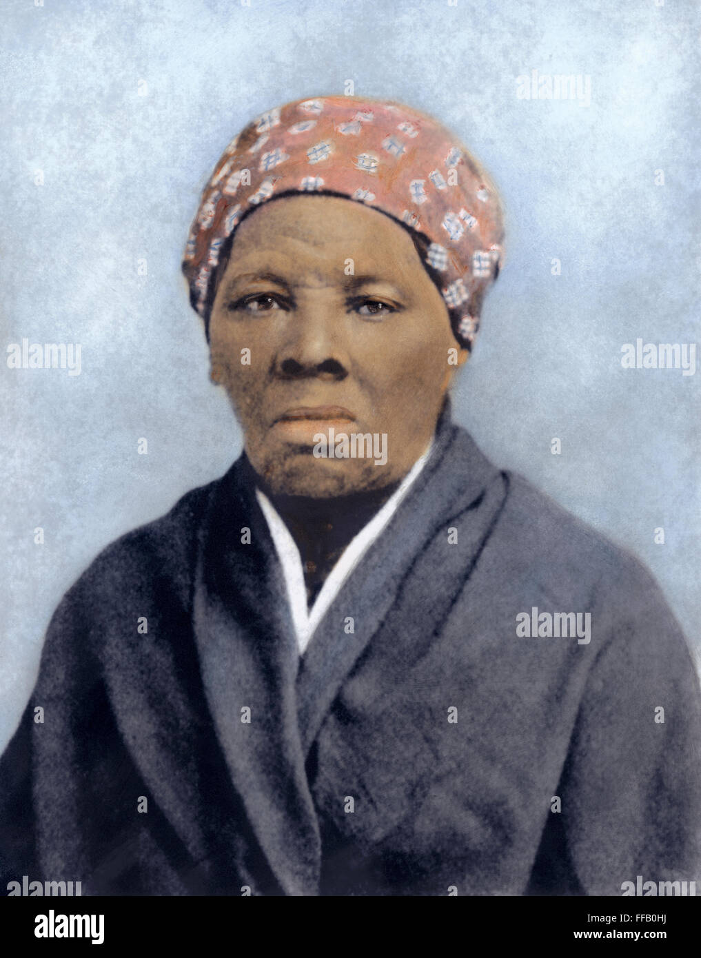 HARRIET TUBMAN (1823-1913). /nAmerican abolitionist. Oil over a photograph, 1895. Stock Photo