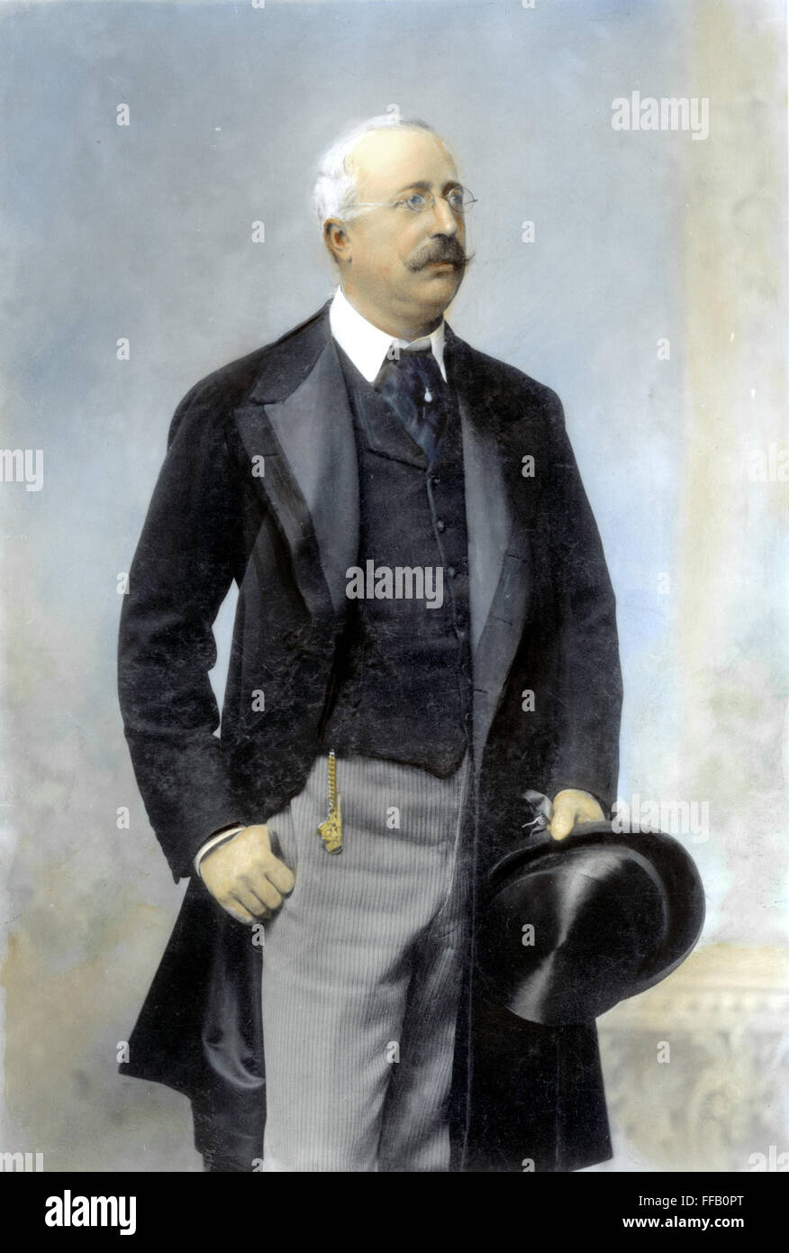 FRIEDRICH ALFRED KRUPP /n(1854-1902). German industrialist. Oil over a photograph, 1900. Stock Photo