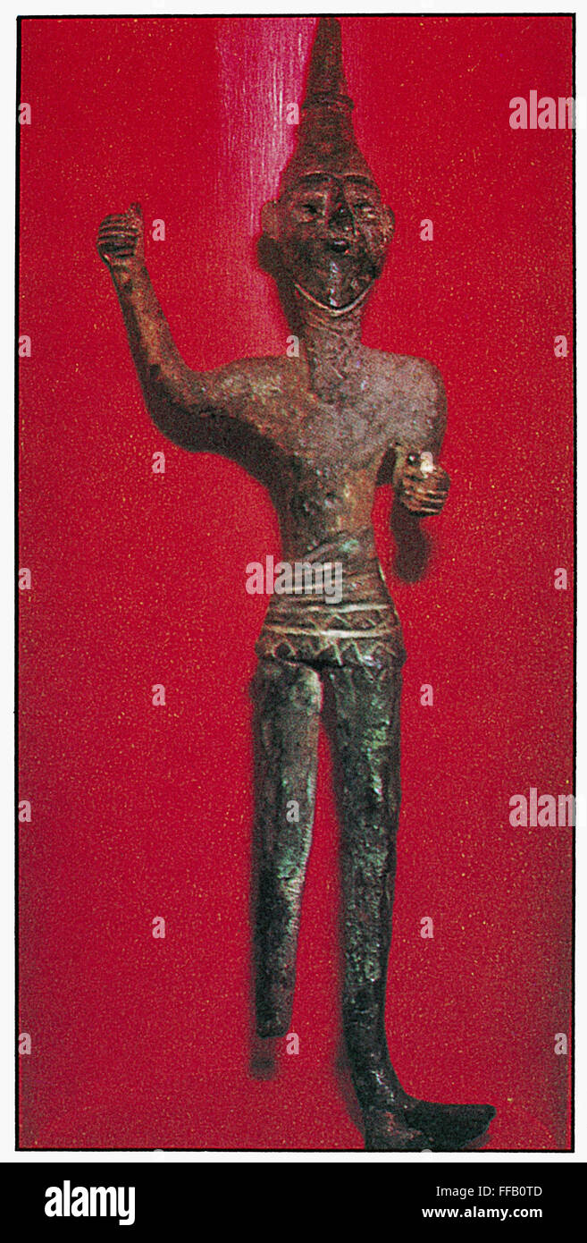MYTHOLOGY: BAAL. /nBronze figure of a Canaanite god, thought to be Baal. Stock Photo