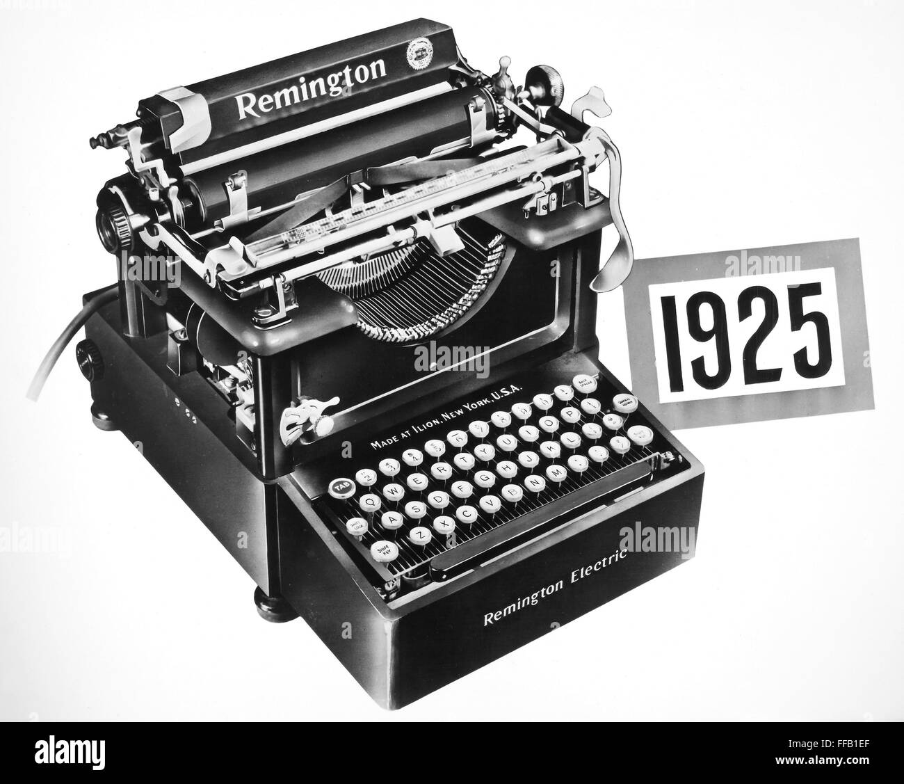 ELECTRIC TYPEWRITER, 1925. /nThe first Remington electric typewriter