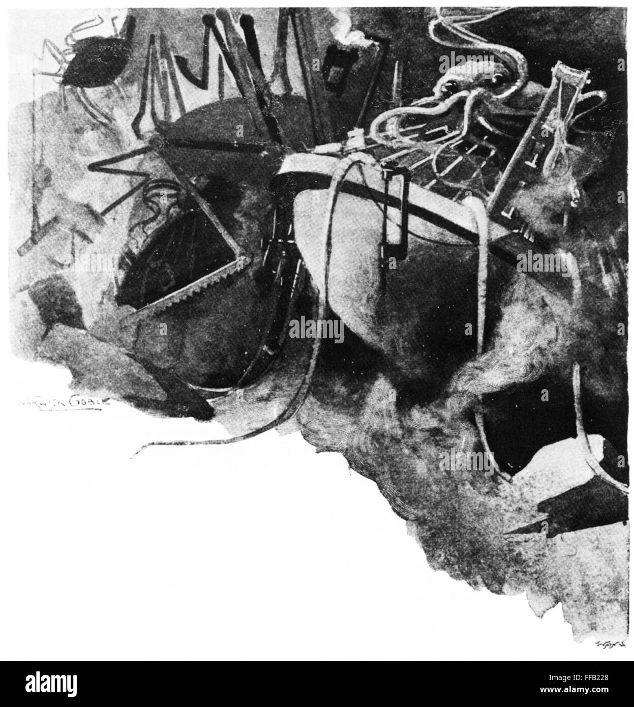 WAR OF THE WORLDS, 1898. /nIllustration from the first serialization of H.G. Wells' 'War of the