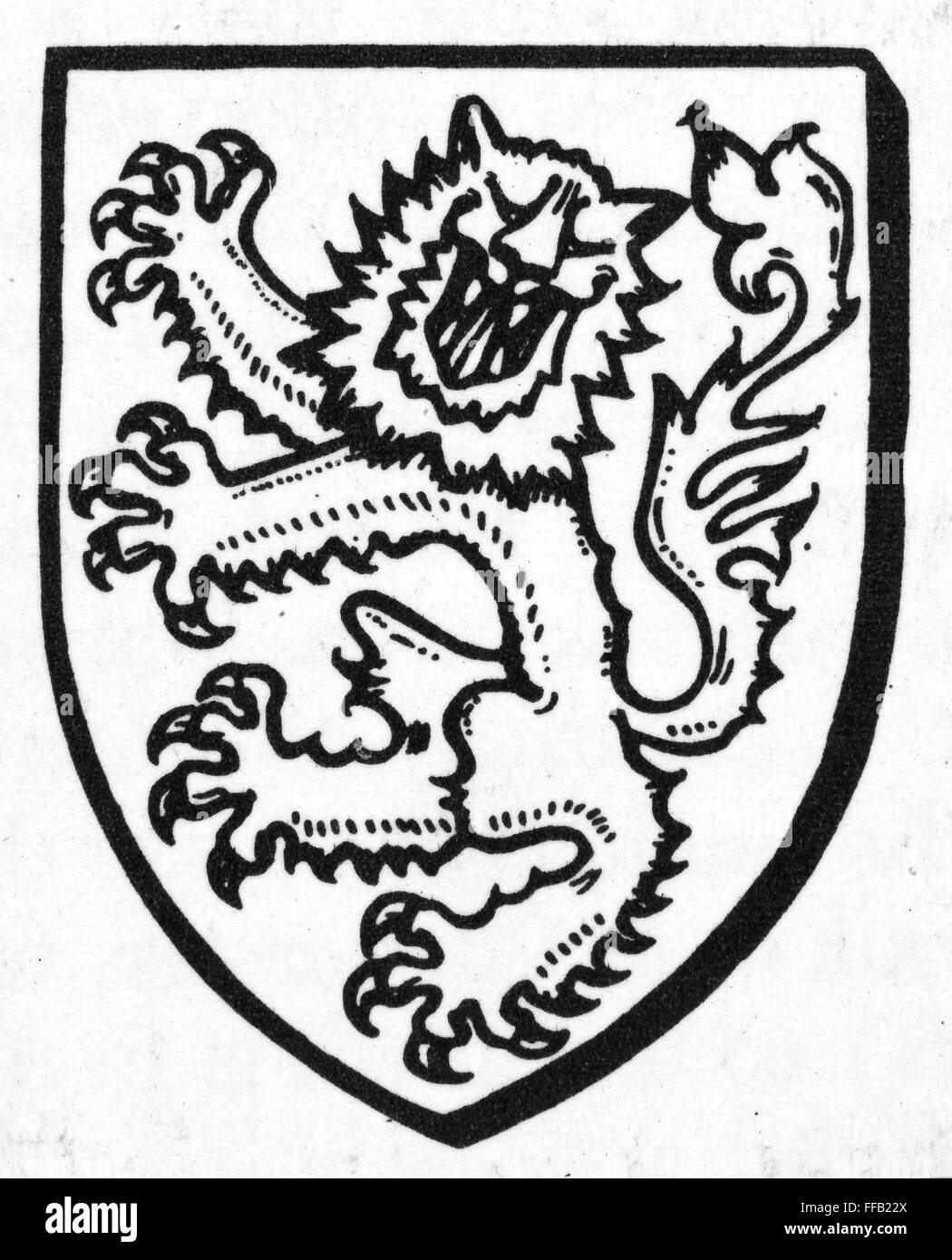 HERALDRY: LION. /nRampant-Guardant Stock Photo - Alamy