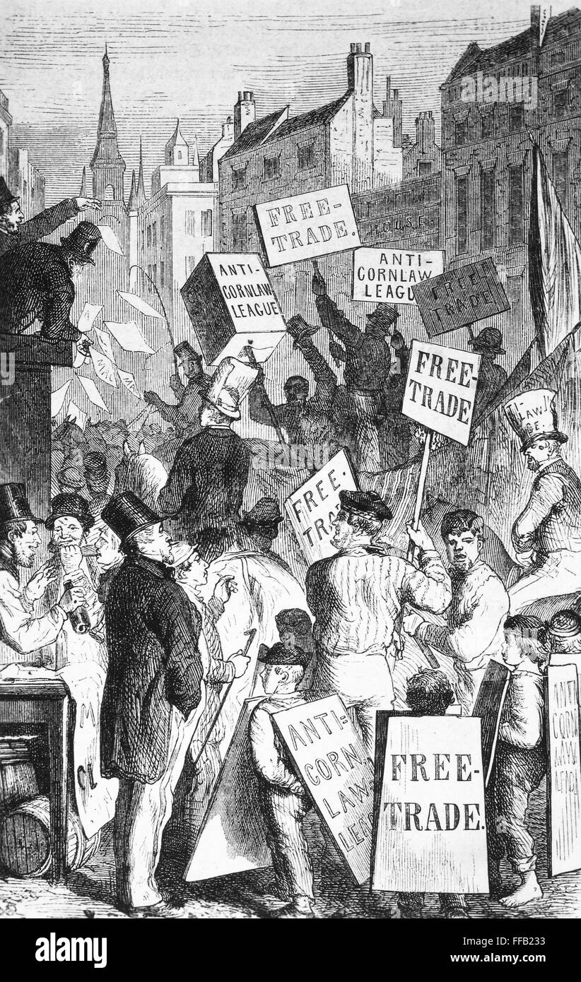 LONDON PROTEST, C1843. /nAn AntiCorn Law League demnonstration in