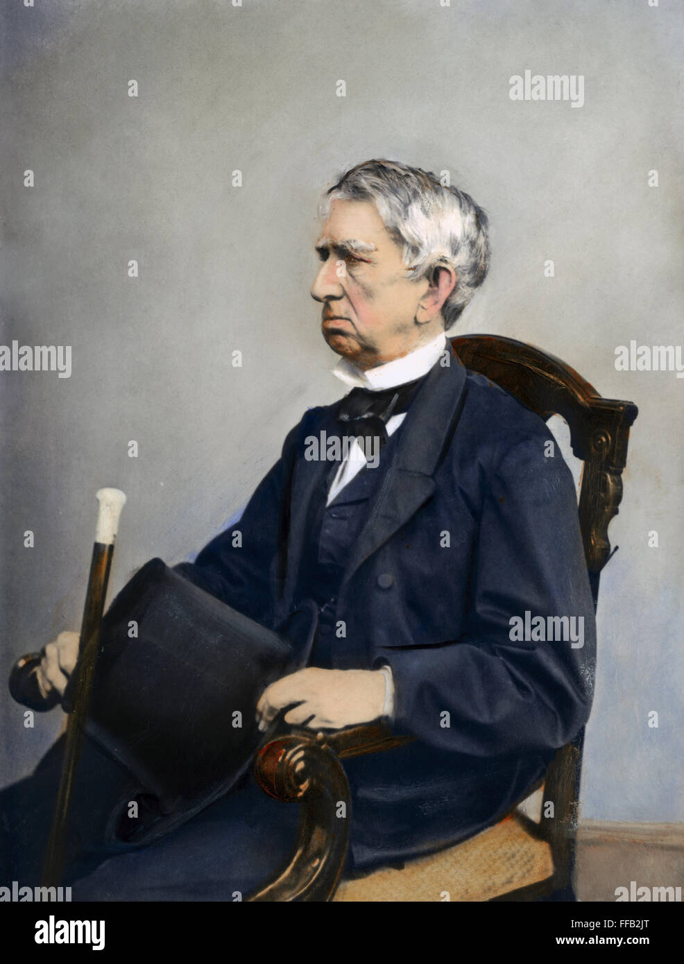 WILLIAM SEWARD (1801-1872). /nAmerican statesman. Oil over a photograph taken by Mathew B. Brady during the Civil War. Stock Photo