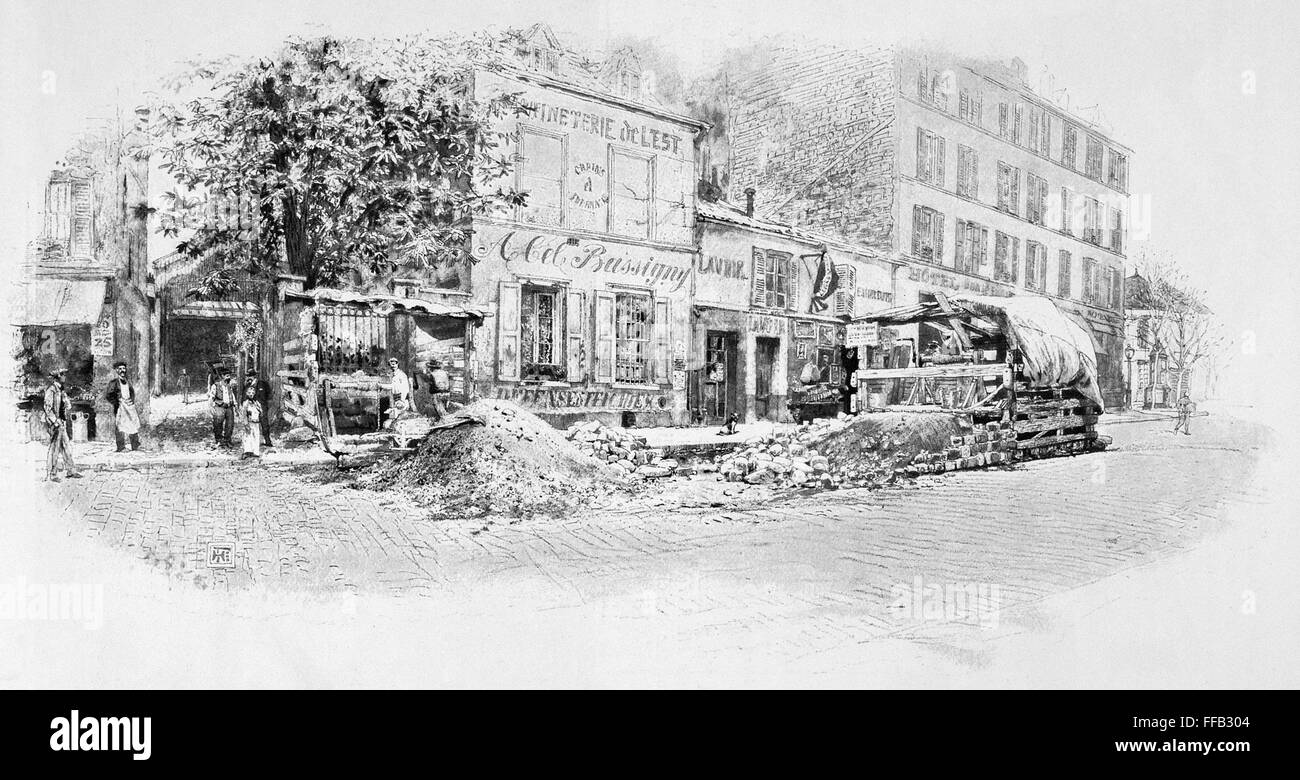 JOHN PAUL JONES: REMAINS. /nScene of the excavation at the site of the old  Saint Louis cemetery in the Rue Grange-aux-Belles, Paris, France, during  the search for the remains of American naval