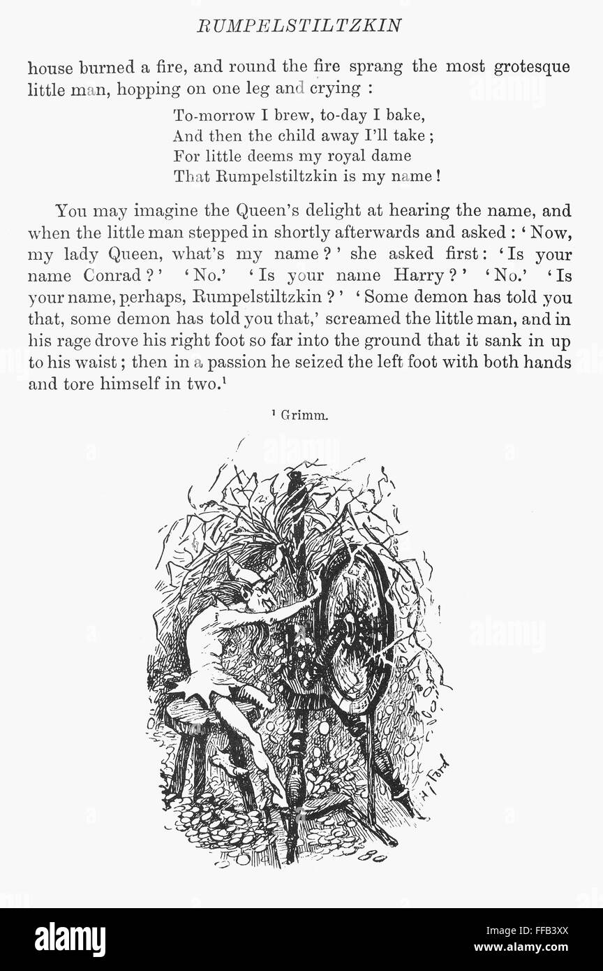 RUMPELSTILTSKIN, 1891. /nPenandink drawing, 1891, by Henry J. Ford
