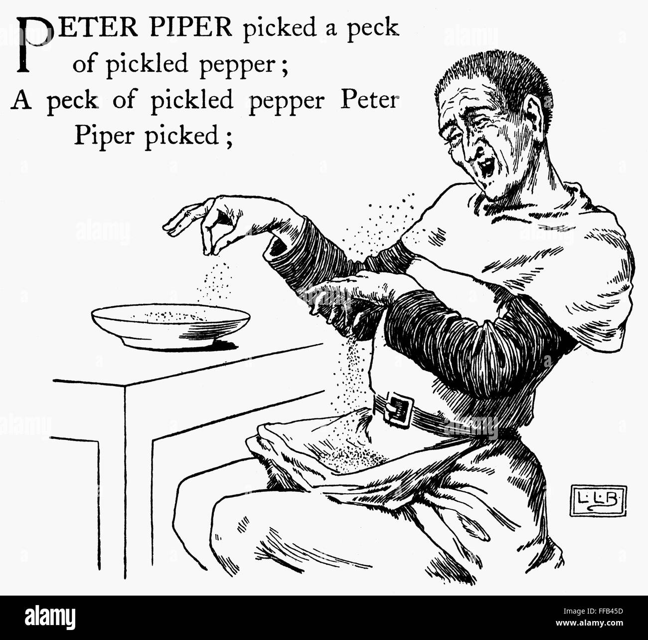 TONGUE TWISTER, 1898. /n'Peter Piper picked a peck of pickled pepper