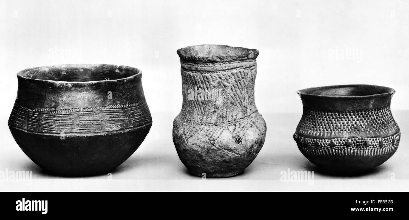 NEOLITHIC POTTERY. /nNeolithic pottery, c20001500 B.C. Left Western