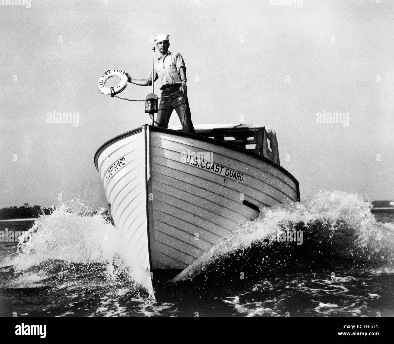 COAST GUARD: RESCUE BOAT. /nA U.S. Coast Guard rescue craft, c1955 ...