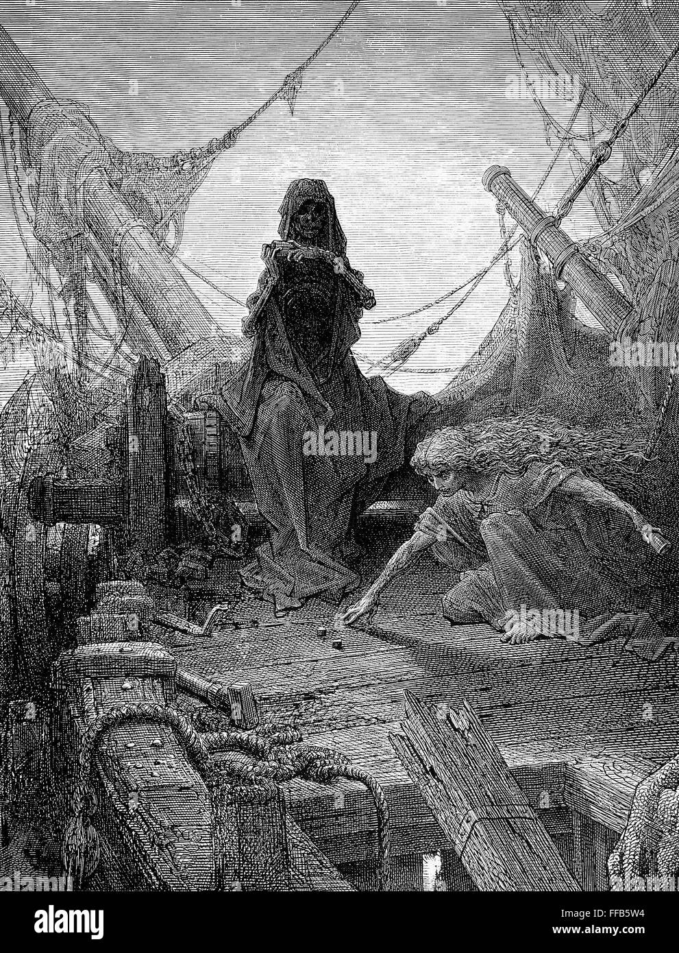 COLERIDGE ANCIENT MARINER. /nWood engraving after Gustave DorΘ from a