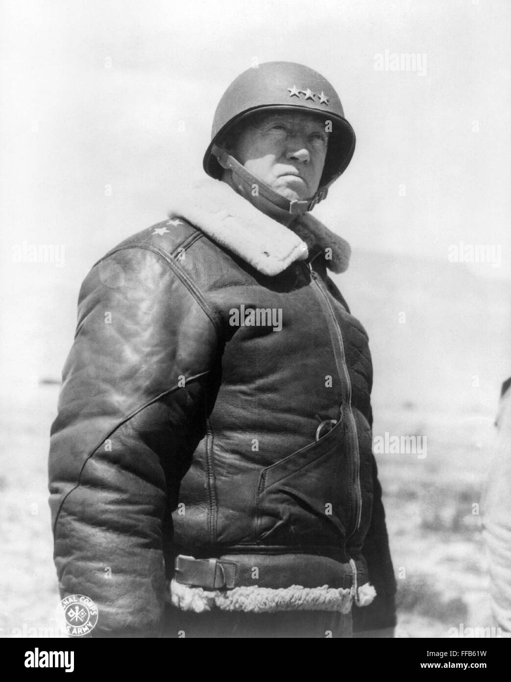 SMITH PATTON /n(18851945). American army officer. Photograph, 30 March 1943 Stock Photo