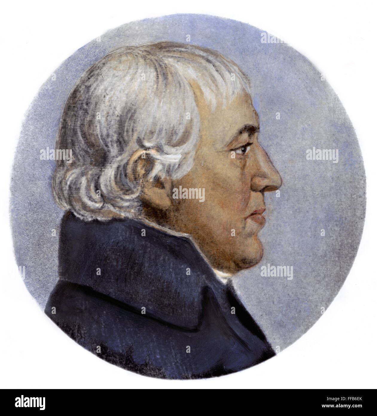 RICHARD BASSETT (1745-1815). /nAmerican political leader. Crayon drawing, 1802, by Charles Balthazar Julien Fevret de Saint-Memin. Stock Photo