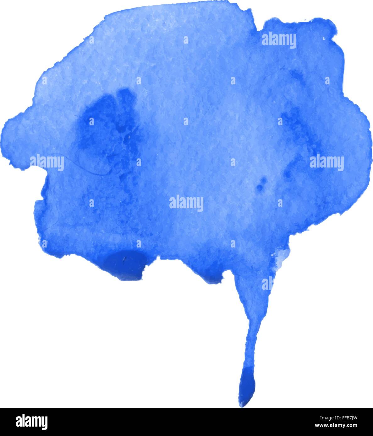 Wet blue watercolour Stock Vector