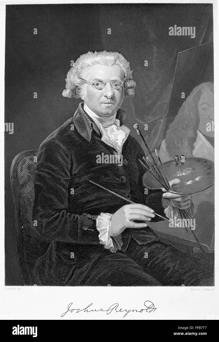 SIR JOSHUA REYNOLDS. /n(1723-1792). English portrait painter. Line and ...