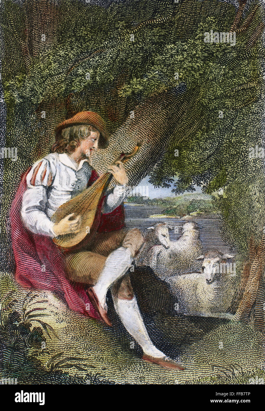 SHEPHERD, c1800. /nEtching and engraving, English, c1800, after Thomas Kirk (c1765-1797). Stock Photo