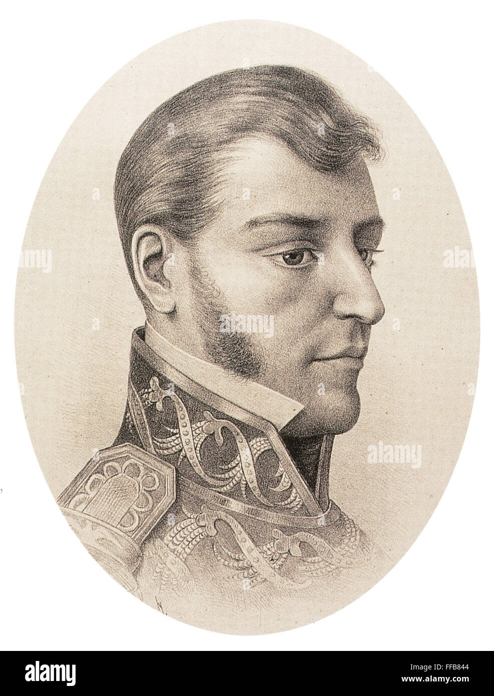 IGNACIO LOPEZ RAYON /n(1773-1832). Mexican revolutionary leader.  Lithograph, 19th century Stock Photo - Alamy