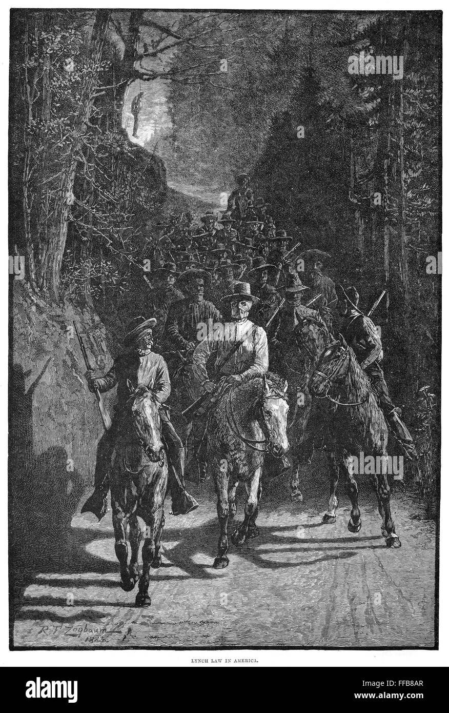 LYNCH LAW IN AMERICA, 1884. /nA vigilante gang on the road after having