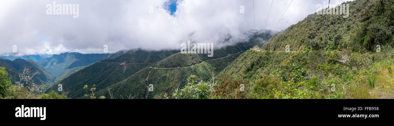 North yungas road bolivia bike hi-res stock photography and images - Alamy