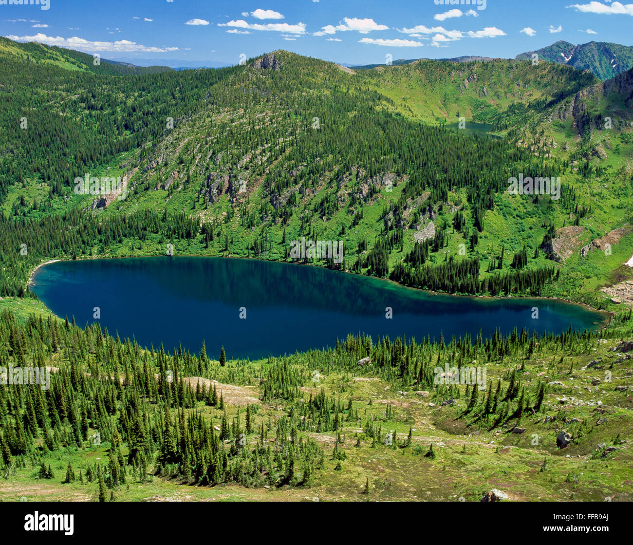 Heart And Pearl Lakes In The Bitterroot Range Below The Stateline Trail Along The Montana Idaho Border Near Superior Montana Stock Photo Alamy