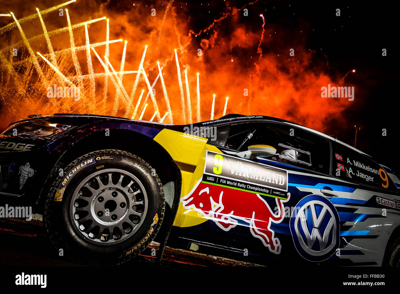 Karlstad, Sweden. 11th Feb, 2016. WRC Rally of Sweden. Prepartion day
