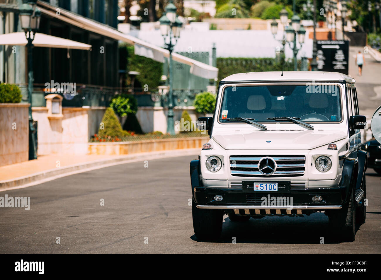 Monte Carlo, Monaco - June 28, 2015: Mercedes-Benz G-Class Gelandewagen on street of Monte Carlo, Monaco Stock Photo