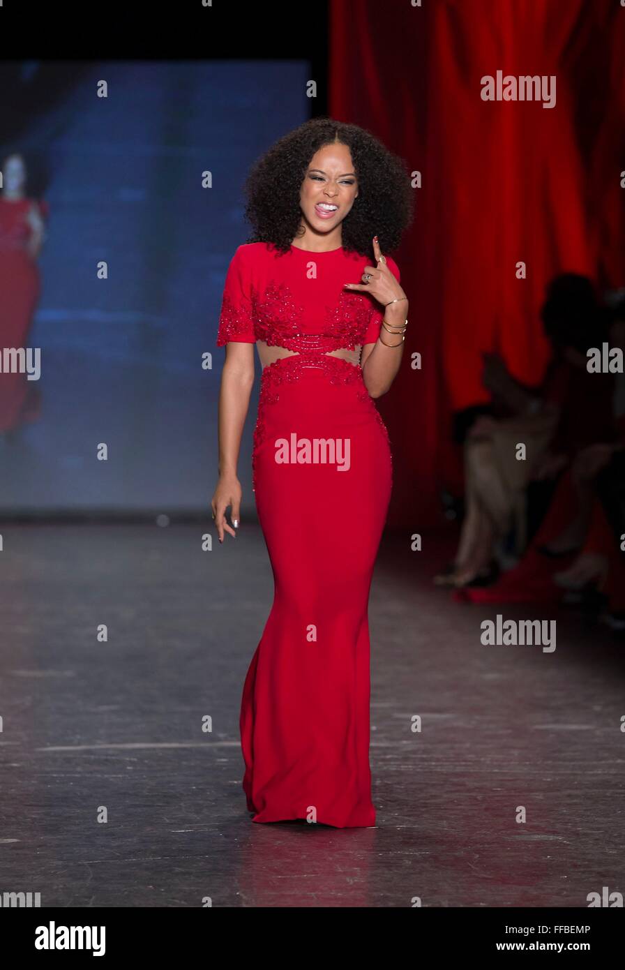 New York, NY, USA. 11th Feb, 2016. Serayah on the runway for Go Red For Women Red Dress Collection 2016, Skylight Moynihan Station, New York, NY February 11, 2016. Credit:  Lev Radin/Everett Collection/Alamy Live News Stock Photo