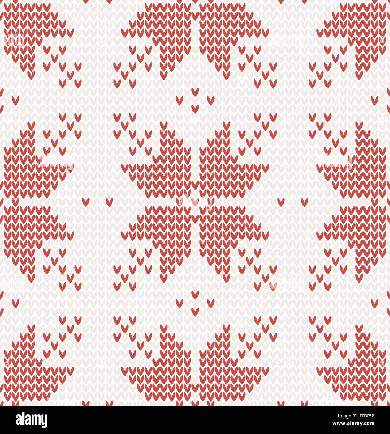 Seamless pattern with Red stars in Norwegian style. vector illustration Stock Vector