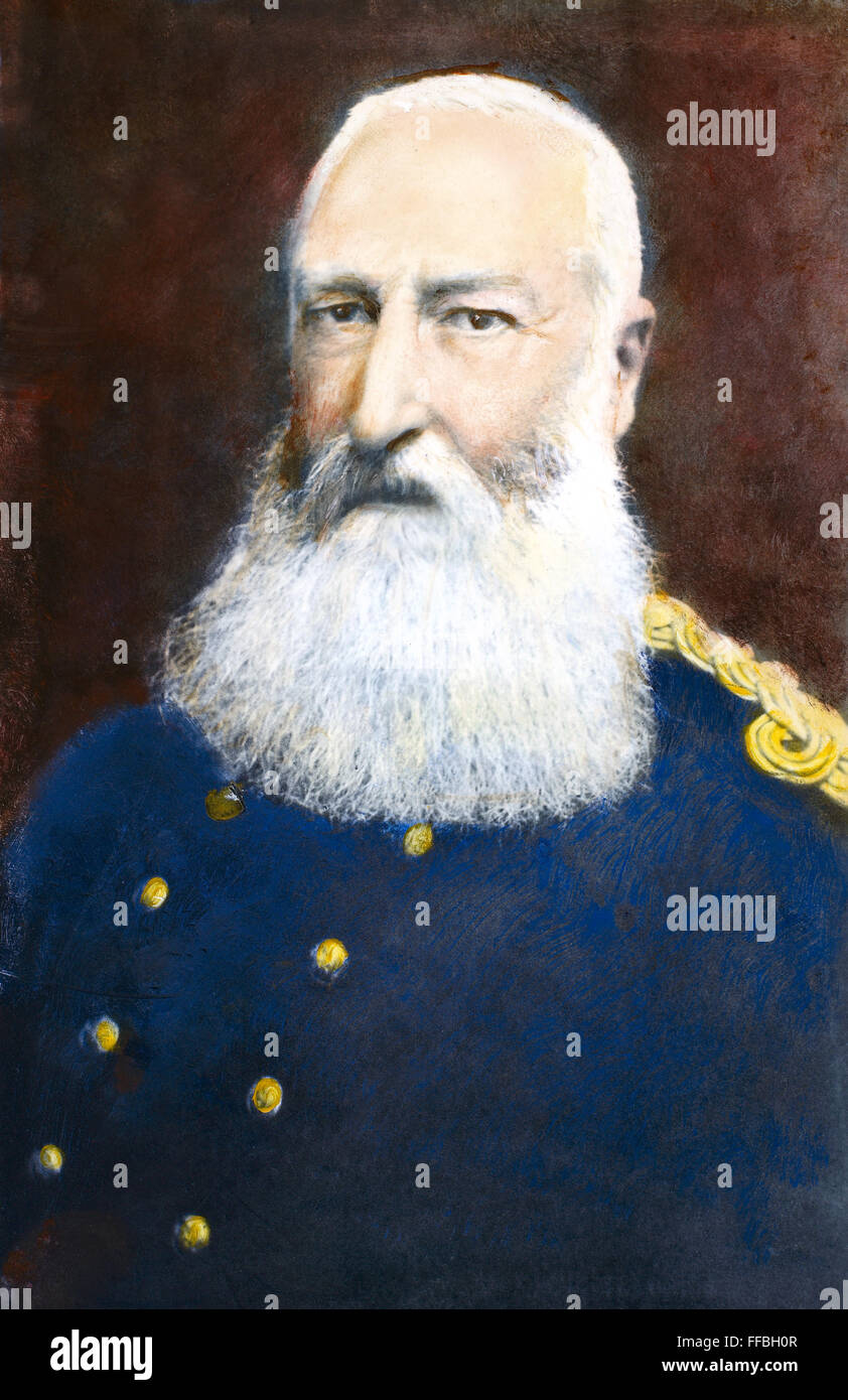 LEOPOLD II (1835-1909). /nKing of the Belgians, 1865-1909. Oil over a photograph, c1905. Stock Photo
