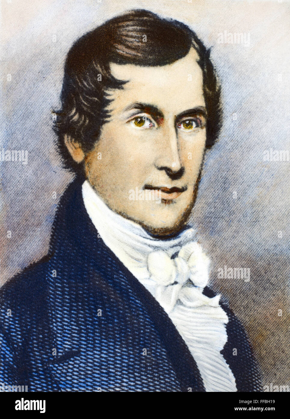 CANVASS WHITE (1790-1834). /nAmerican engineer. Line engraving, 19th century. Stock Photo