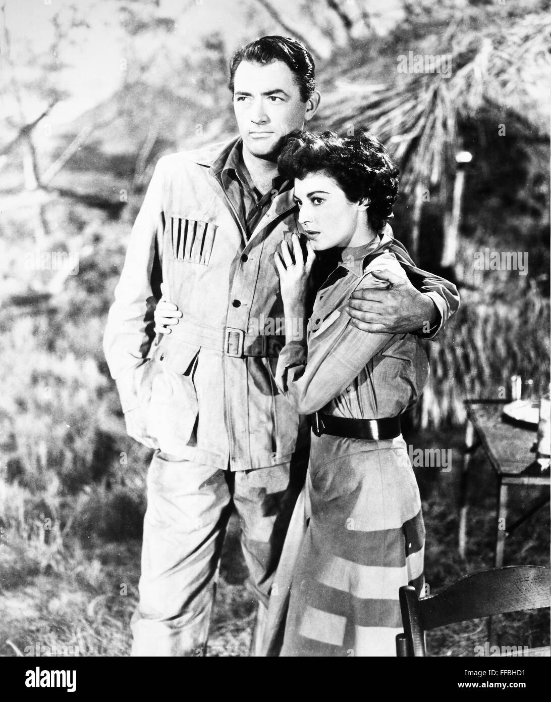 SNOWS OF KILIMANJARO, 1952. /nGregory Peck and Ava Gardner in a scene