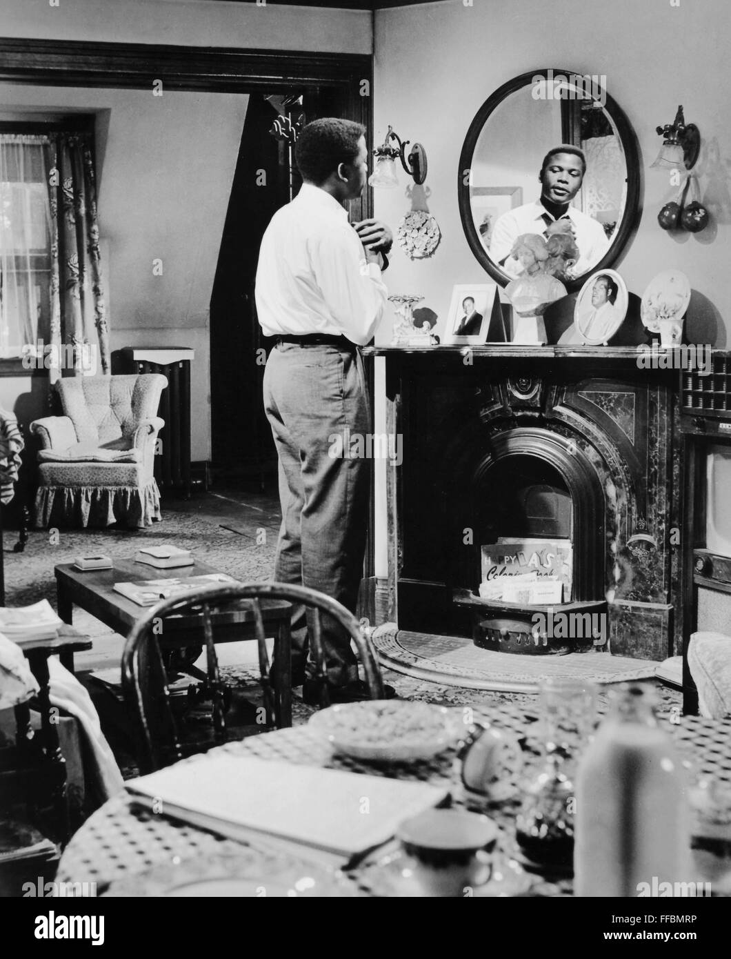 A RAISIN IN THE SUN, 1961. /nSidney Poitier in a scene from the film Stock Photo Alamy