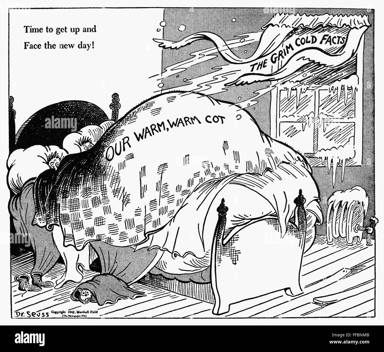 CARTOON WORLD WAR II. /n'Time to get up and face the new day