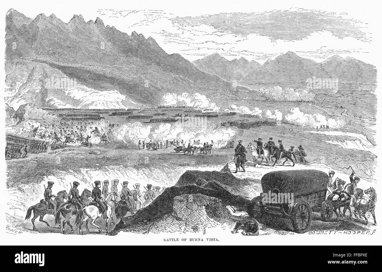BATTLE OF BUENA VISTA, /n1847. The Battle of Buena Vista, Mexico, 2223