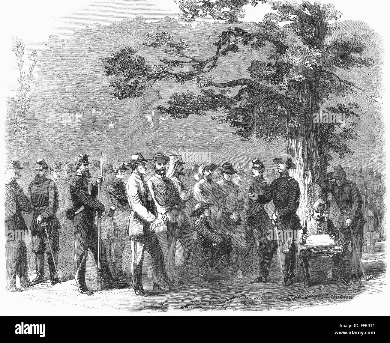 CIVIL WAR PRISONERS, 1861. /nConfederate prisoners captured by Union