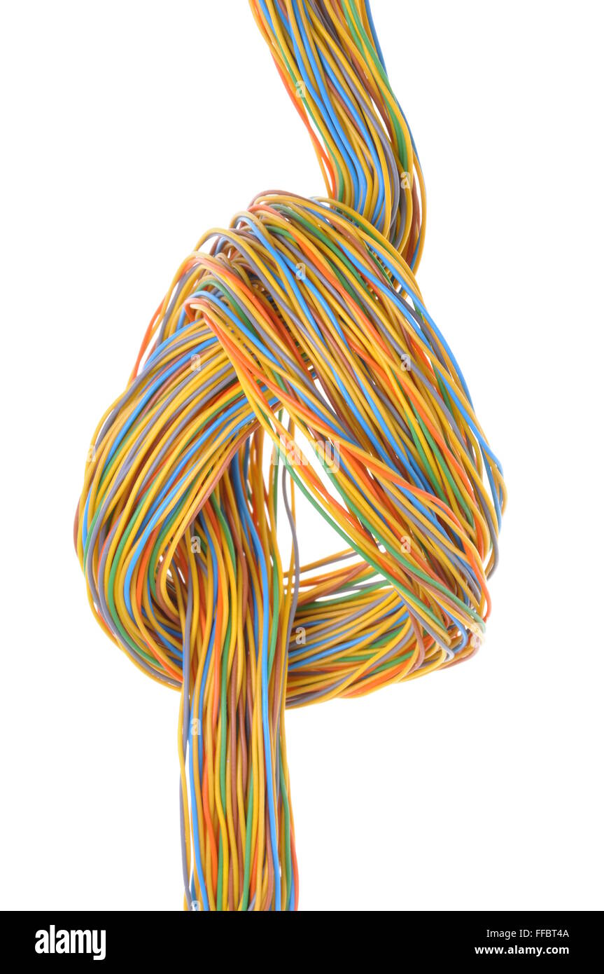 Wire knot isolated on white background Stock Photo Alamy