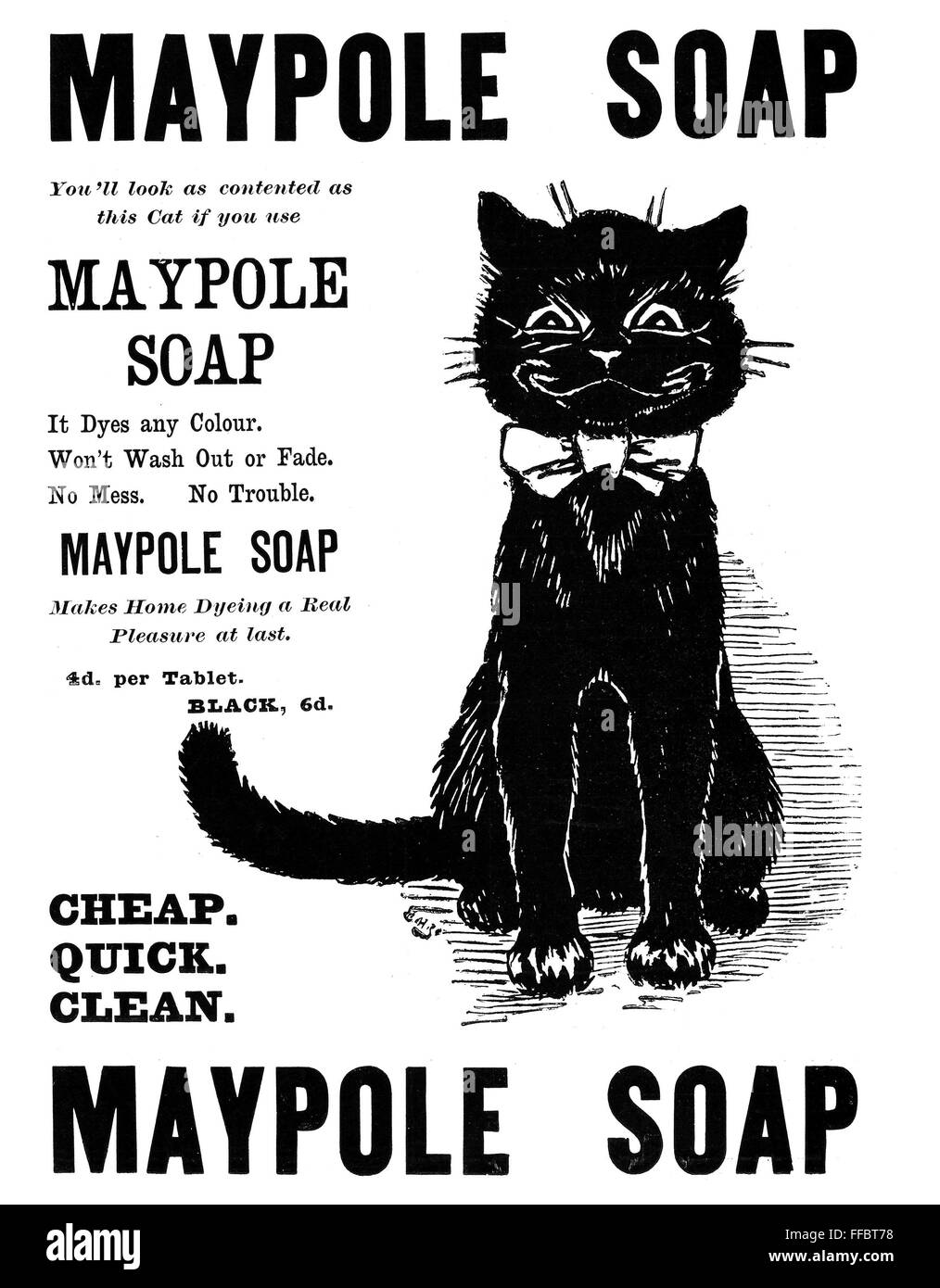 MAYPOLE SOAP, 1898. /nEnglish newspaper advertisement, 1898 Stock Photo