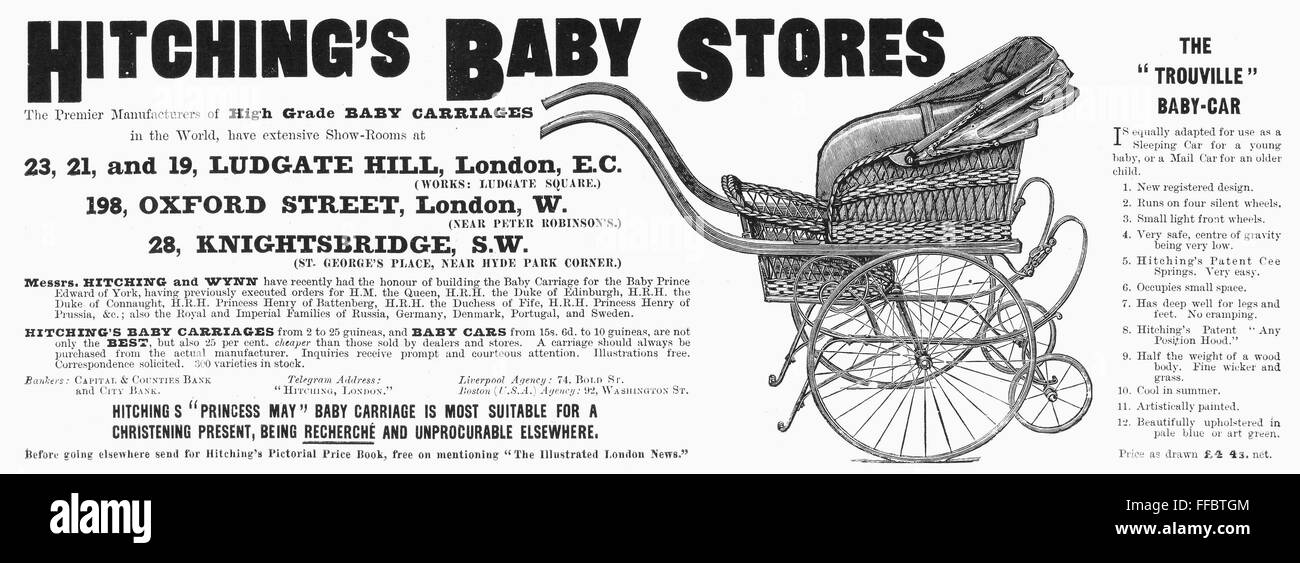 HITCHING'S BABY STORE. /nEnglish newspaper advertisement for Hitching's